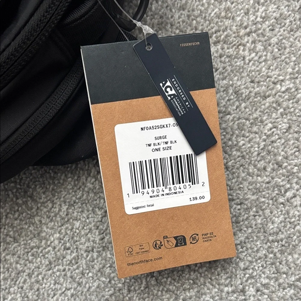 The North Face Surge Jet Black Backpack